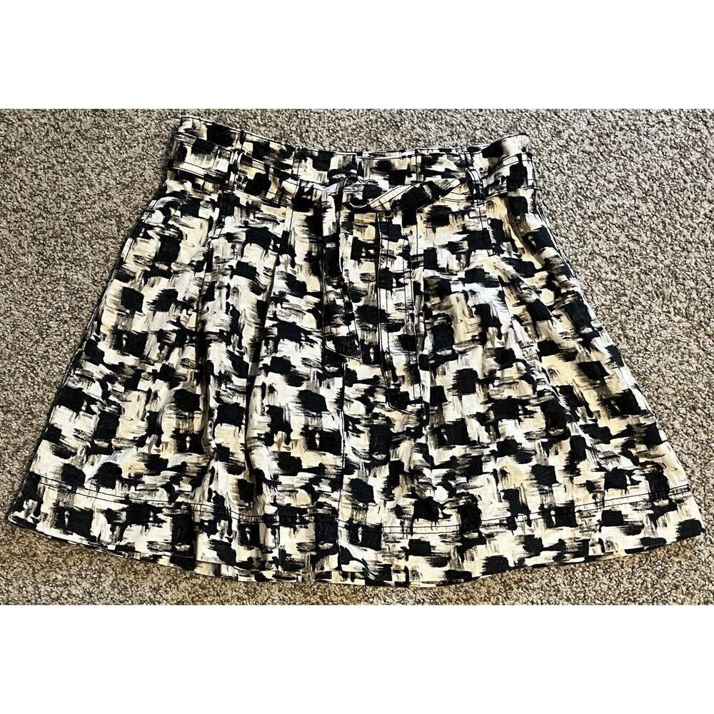 Women's Loft Black & Cream Skirt, Size 6 Petite
